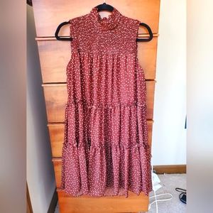 NWOT Taylor Brown polka dot dress